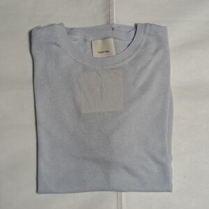 Calvin Klein Soft Blue Short Sleeve Sweater